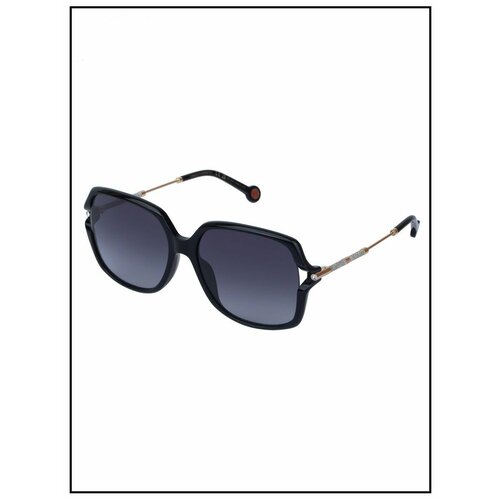 женские квадратные солнцезащитные очки carolina herrera, черные