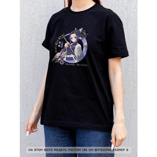 женская футболка с круглым вырезом аниме магазин animania, черная