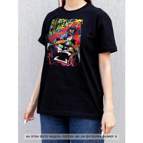 женская футболка с круглым вырезом аниме магазин animania, черная