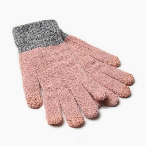 женские перчатки minaku, розовые