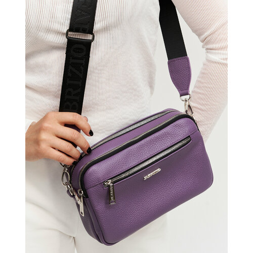 женская сумка через плечо fabrizio, фиолетовая