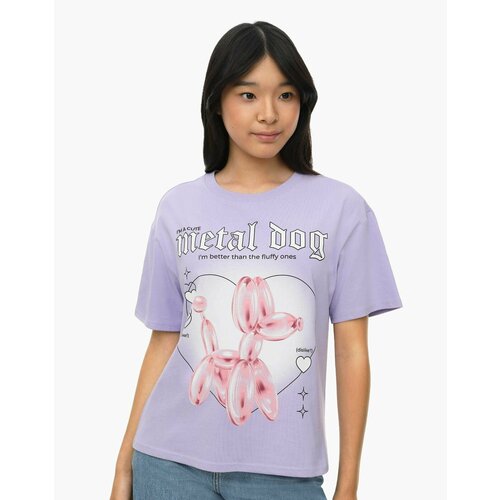 футболка gloria jeans для девочки, фиолетовая