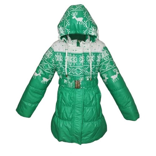 куртка удлиненные helida для девочки, зеленая