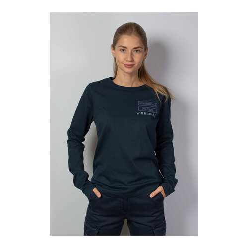 женская футболка с коротким рукавом aeronautica militare, синяя