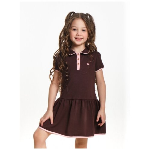 платье mini maxi для девочки, коричневое