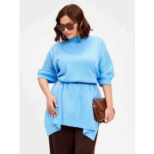 женский свитер удлиненные lesnikova design, голубой