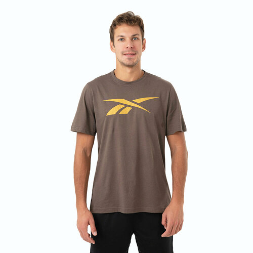 мужская спортивные футболка reebok, коричневая