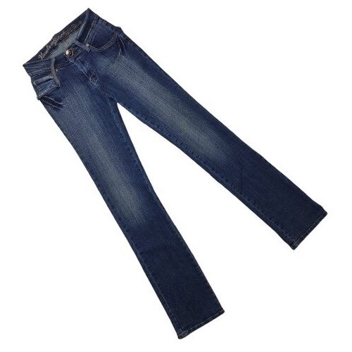 прямые джинсы mewei для девочки, синие