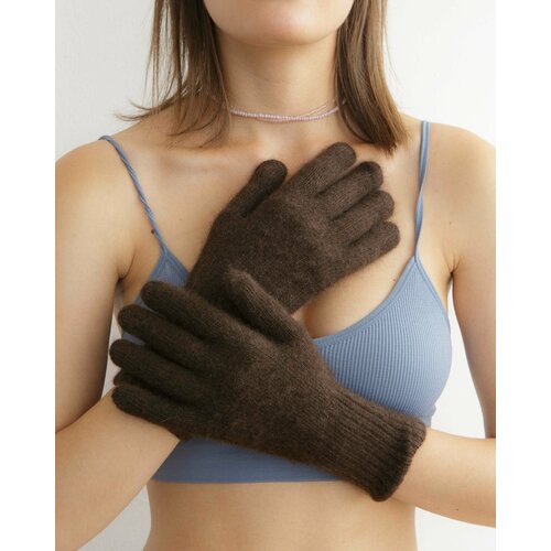 женские перчатки ulzii cashmere, коричневые