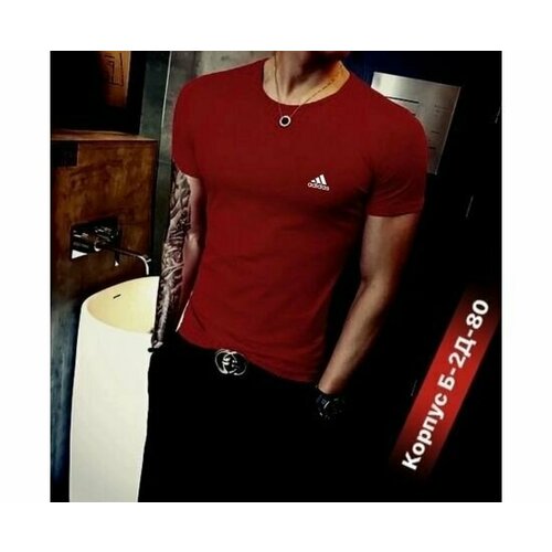 мужская футболка с коротким рукавом сонька-дремка, красная