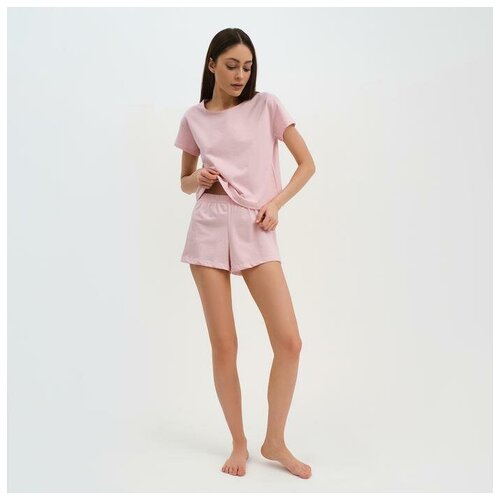 женская пижама с коротким рукавом promarket, розовая
