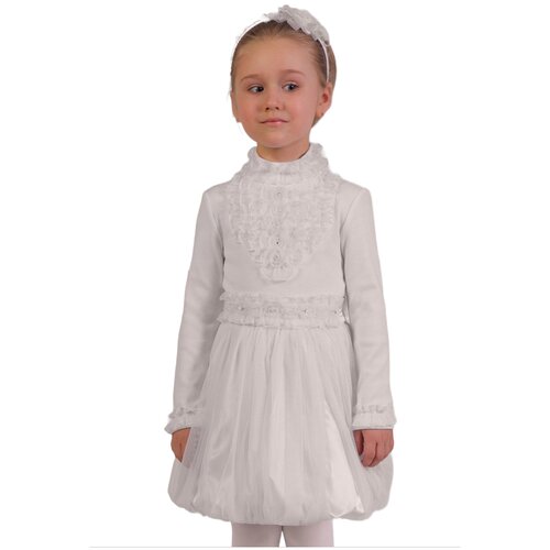 блузка с длинным рукавом инфанта для девочки, белая