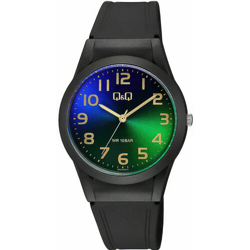 женские часы q&q, зеленые