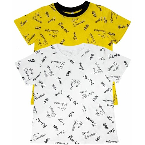 футболка с коротким рукавом ovi kids для мальчика, желтая