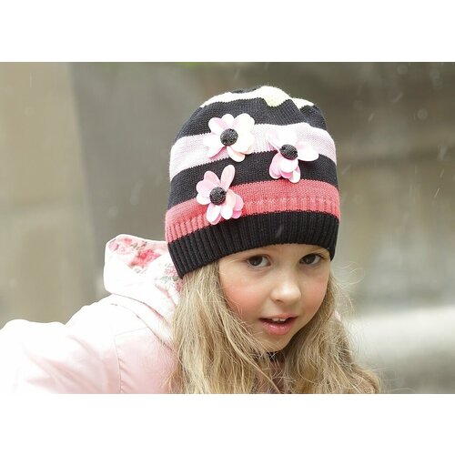шапка-бини artel для девочки, розовая