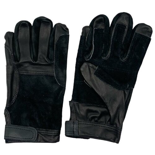 мужские кожаные перчатки военный коллекционер, черные