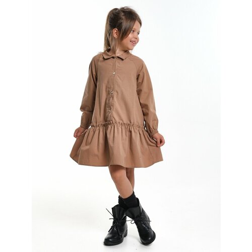 платье mini maxi для девочки, коричневое