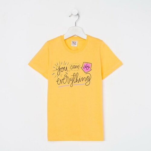 футболка с рисунком ohana kids для мальчика, желтая