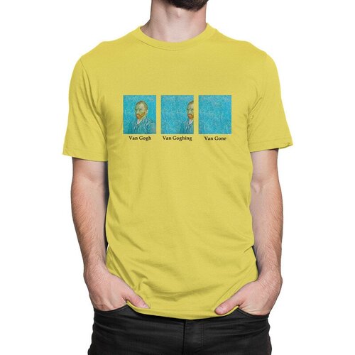 мужская футболка с принтом dream shirts, желтая