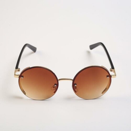женские круглые солнцезащитные очки onesun, коричневые