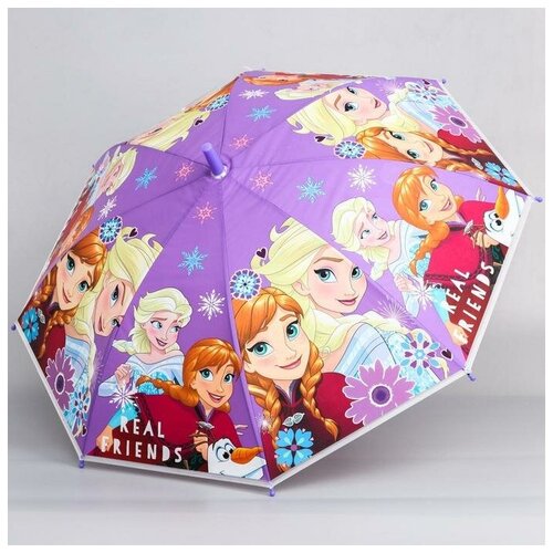 зонт-трости disney для девочки, фиолетовый