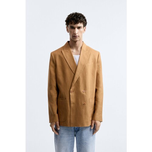 мужской пиджак zara, оранжевый