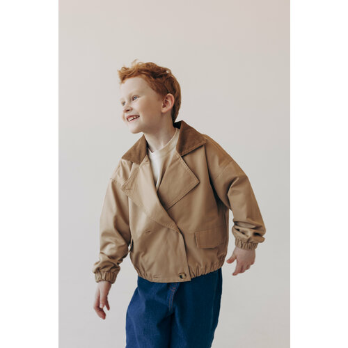 куртка минилуна для мальчика, бежевая