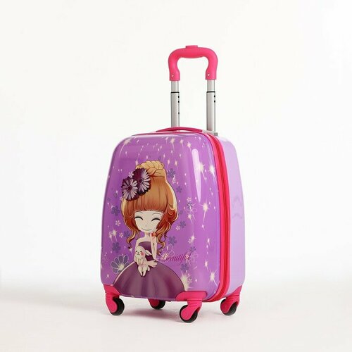 чемодан нет бренда для девочки, фиолетовый