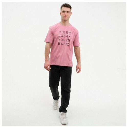 мужская футболка с рисунком promarket, розовая