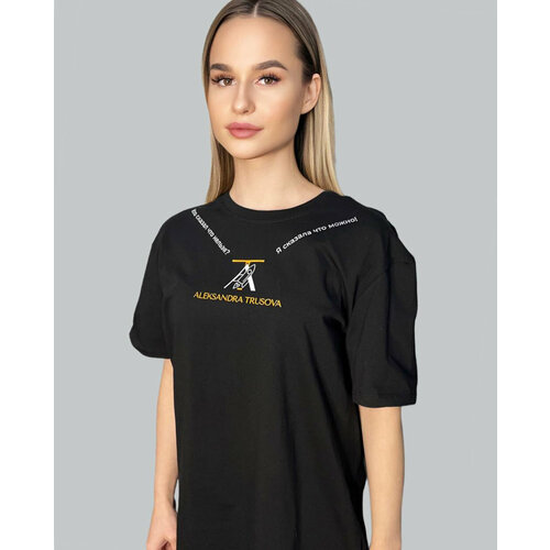 спортивные футболка katee’s kids для девочки, черная