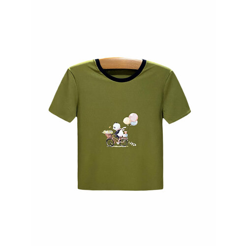 женская футболка с принтом ип хаерзаманова т.ю, зеленая