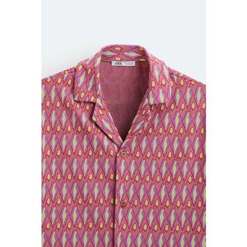 мужская футболка zara, розовая