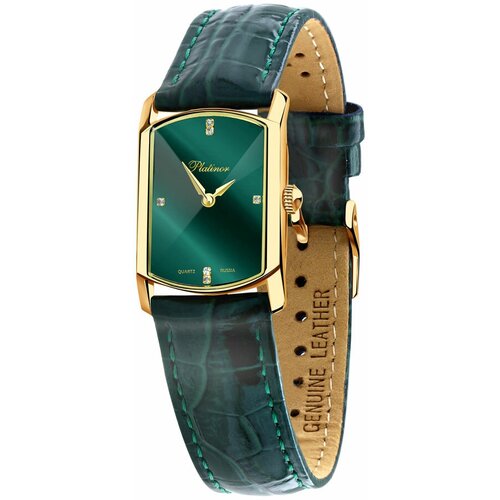 женские часы platinor-чайка, зеленые