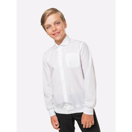 рубашка с длинным рукавом happyfox для мальчика, белая
