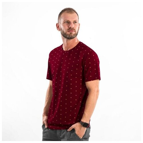 мужская футболка с рисунком promarket, бордовая