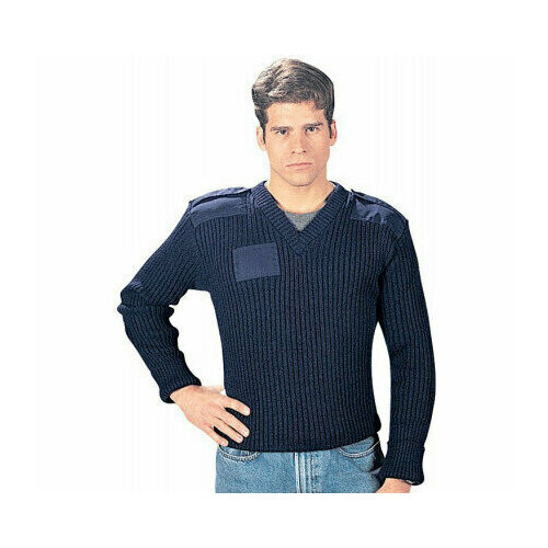 мужской свитер с v-образным вырезом rothco, синий