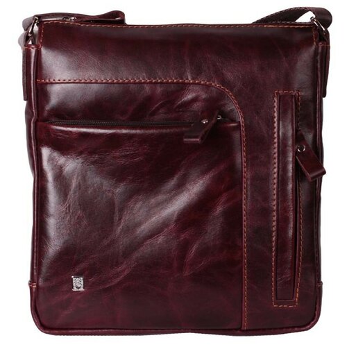 мужская кожаные сумка шарпей, коричневая