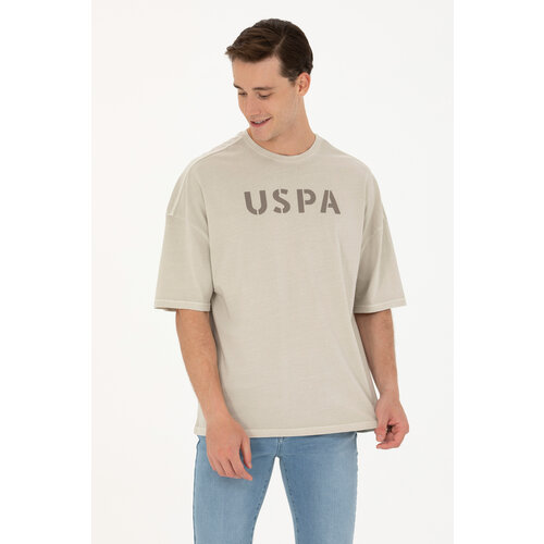 мужская футболка u.s. polo assn, бежевая