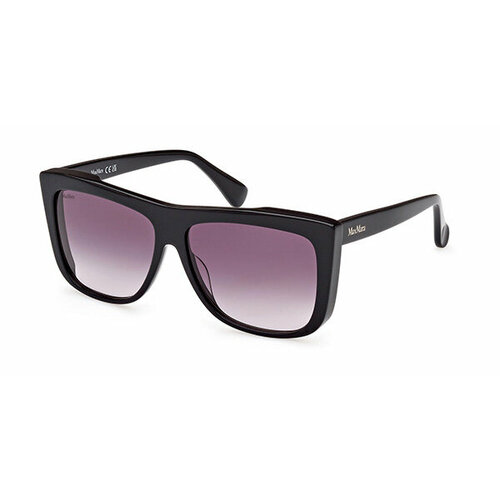 женские солнцезащитные очки кошачьи глаза max mara, черные
