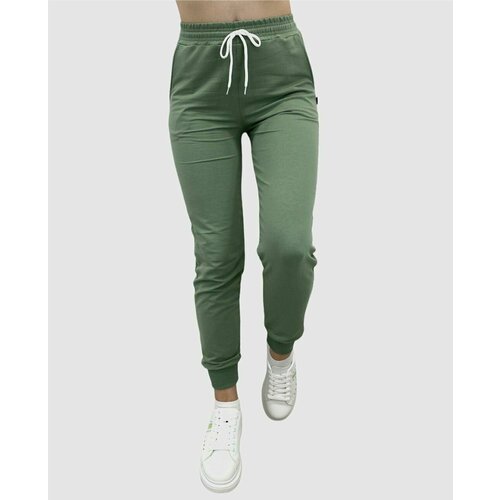 женские брюки с высокой посадкой x4sellers, зеленые