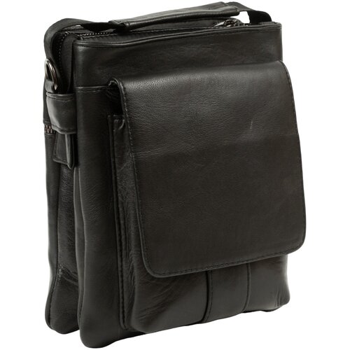 мужская сумка через плечо unvers leather istanbul, черная