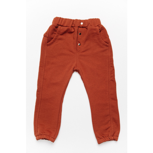 брюки джоггеры зайка для мальчика, оранжевые