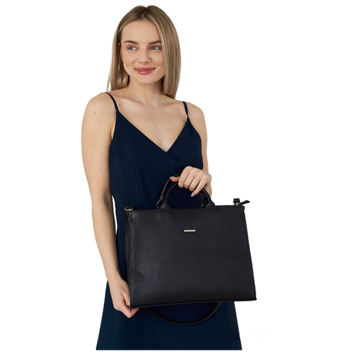 женская сумка-шоперы double brand, черная
