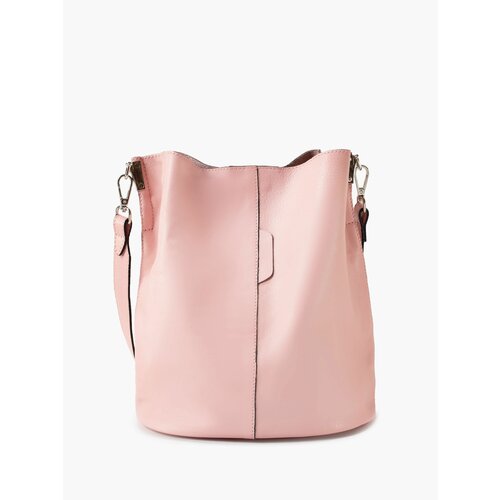 женская кожаные сумка lamacco, розовая