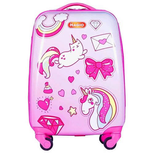 чемодан magio для девочки, розовый