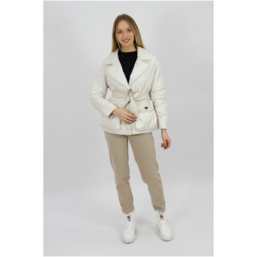женская кожаные куртка 365 clothes, белая