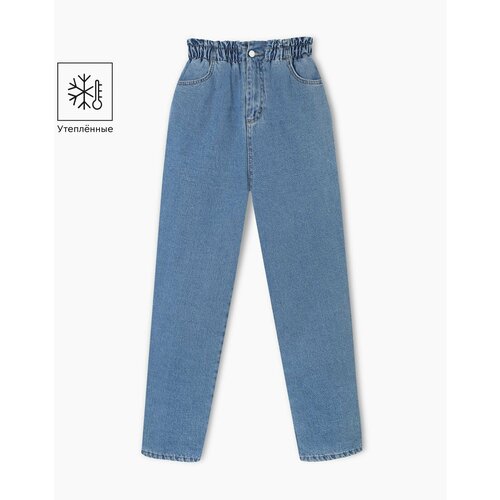 джинсы с высокой посадкой gloria jeans для девочки, синие