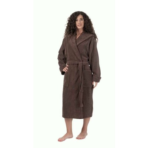 женский халат cleanelly, коричневый