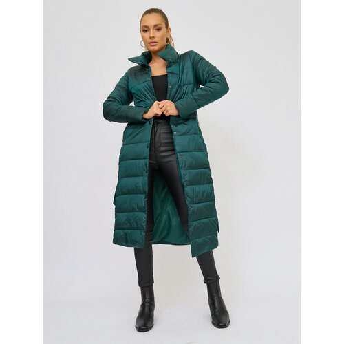 женское пальто стеганные brandsroff, зеленое