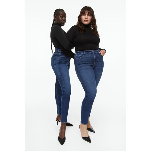 женские джинсы скинни h&m, синие